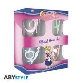 Sailor Moon 4 Glazen Set Characters - ABYstyle [Nieuw]