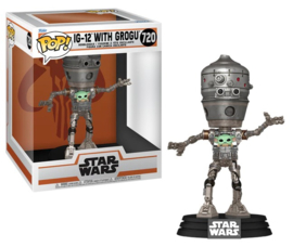 Star Wars The Mandalorian Funko Pop Deluxe IG-12 with Grogu #720 [Pre-Order]