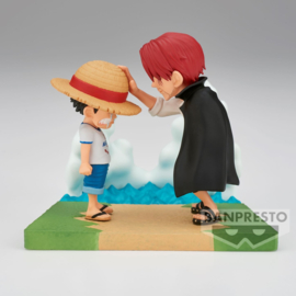 One Piece Figure Monkey D. Luffy & Shanks WCF Log Stories 7 cm - Banpresto [Nieuw]