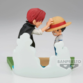 One Piece Figure Monkey D. Luffy & Shanks WCF Log Stories 7 cm - Banpresto [Nieuw]