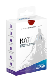 Katana Sleeves Standard Size (100) - Red - Ultimate Guard [Nieuw]