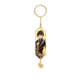 Genshin Impact Keychain Zhongli Character Drawing Card Metal - Mihoyo [Nieuw]