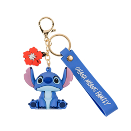 Disney Lilo & Stitch Sleutelhanger Stitch 3D Vinyl 'Ohana Means Family' [Nieuw]