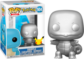 Pokemon Funko Pop Squirtle Chrome Silver Pokemon 25th Anniversary #504 [Nieuw]