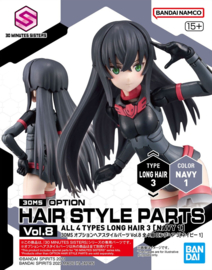 30ms Option Hair Style Parts Vol.8 Navy long hair - Bandai [Nieuw]