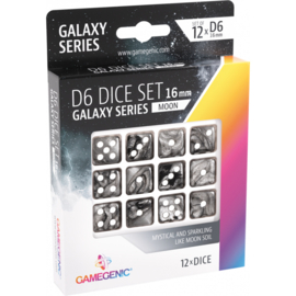 Dobbelstenen Set (D6 Dice Set) 16mm Galaxy Series Moon - Gamegenic [Nieuw]