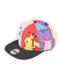 Pokemon Snapback Cap Multi Pop Art - Difuzed [Nieuw]