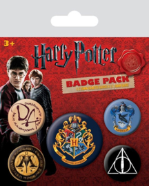 Harry Potter Button Pack Hogwarts 5 Pack [Nieuw]