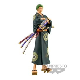 One Piece Figure Roronoa Zoro the Grandline Series Wanokuni Yukata Ver 17 cm - Banpresto [Nieuw]