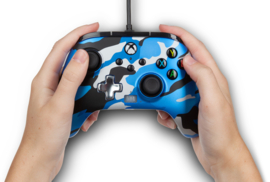 Xbox Controller Wired - Metalic Blue Camo (Series X & S - Xbox One) - Power A [Nieuw]