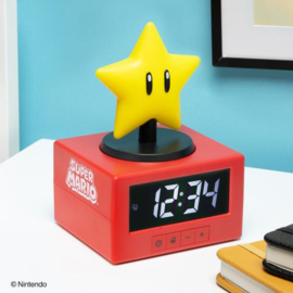 Nintendo Super Mario Alarm Clock Super StarIcon Lamp 12 cm - Paladone [Nieuw]