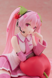 Hatsune Miku Figure Sakura Miku Cherry Cushion Desktop Cute Ver. 13 cm - Taito [Nieuw]