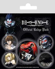 Death Note Button Pack Characters 5 Pack [Nieuw]