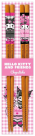 Sanrio Pink Black Party Series Chopsticks Kuromi & My Melody - Sakami [Nieuw]