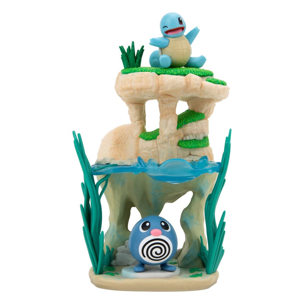 Pokemon Environment Set Shoreside Lake & Poliwag & Squirtle 15 cm - Jazwares [Nieuw]