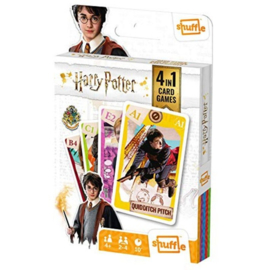 Harry Potter 4 in 1 Speelkaarten (Kwartet, Memo, Snap, Actie spel) - Shuffle [Nieuw]