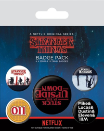 Stranger Things Button Pack Upside Down 5 Pack [Nieuw]