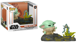 Star Wars The Mandalorian Funko Pop Deluxe Grogu With Frog #721 [Nieuw]