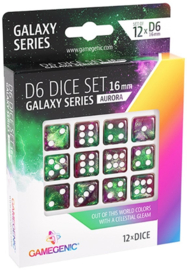Dobbelstenen Set (D6 Dice Set) 16mm Galaxy Series Aurora - Gamegenic [Nieuw]