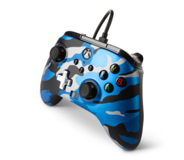 Xbox Controller Wired - Metalic Blue Camo (Series X & S - Xbox One) - Power A [Nieuw]