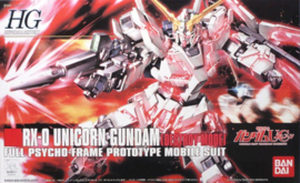 Gundam Model Kit HG 1/144 RX-0 Unicorn Gundam (Destroy Mode) Full Psycho Frame Prototype Mobile Suit - Bandai [Nieuw]