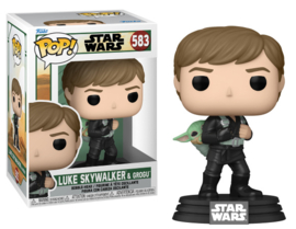 Star Wars The Book Of Boba Fett Funko Pop Luke Skywalker & Grogu Trainer #583 [Nieuw]