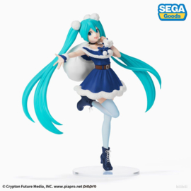Hatsune Miku Figure Miku Christmas 2020 Blue 22 cm - Sega [Nieuw]