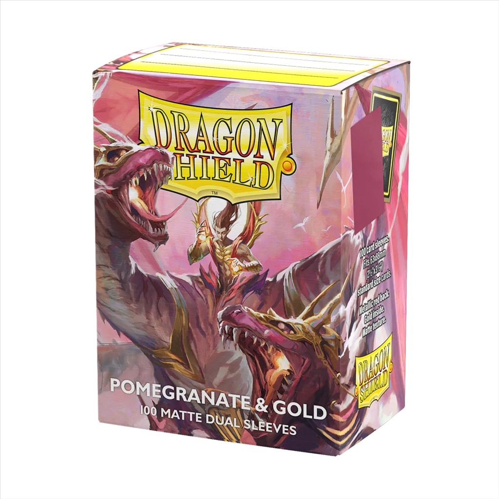 Dragon Shield Matte Dual Pomegranate & Gold Sleeves Standard Size (100) [Nieuw]