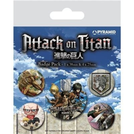 Attack on Titan Button Pack Season 3 5 Pack [Nieuw]