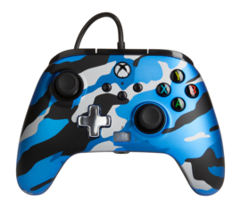 Xbox Controller Wired - Metalic Blue Camo (Series X & S - Xbox One) - Power A [Nieuw]