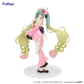 Hatsune Miku Figure Hatsune Miku Matcha Green Tea Parfait Cherry Blossom Exceed Creative 20 cm - Furyu [Nieuw]