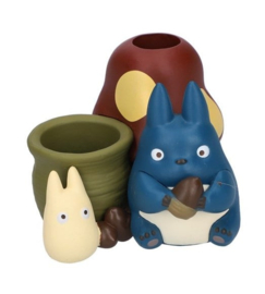 Studio Ghibli Spirited Away Pen Pot Blue & White Totoro - Benelic [Nieuw]