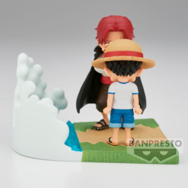 One Piece Figure Monkey D. Luffy & Shanks WCF Log Stories 7 cm - Banpresto [Nieuw]