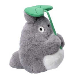Studio Ghibli My Neighbor Totoro Nakayoshi Knuffel Grey Totoro With Leaf - Benelic [Nieuw]