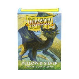 Dragon Shield Dual Yellow & Silver Sleeves Standard Size (100) [Nieuw]