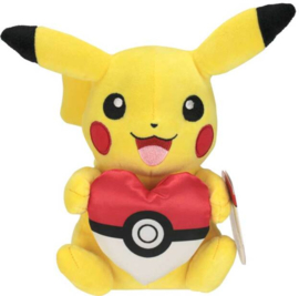 Pokemon Knuffel Pikachu Pokeball Heart (Valentine) 20 cm - Wicked Cool Toys [Nieuw]