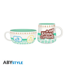 Animal Crossing Breakfast Set Mug + Bowl (Characters) - Abystyle [Nieuw]