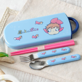 Studio Ghibli Ponyo Chopstick Spoon and Fork Set - Benelic [Nieuw]