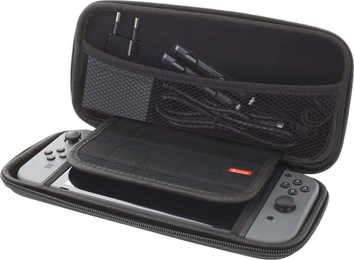 Nintendo Switch Starter Kit (Hardshell Case + Lader + Screenprotector + Kabel) - Deltaco [Nieuw]