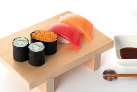 Sushi Plastic Model Kit 1/1 Salmon 3 cm - Syuto Seiko [Nieuw]