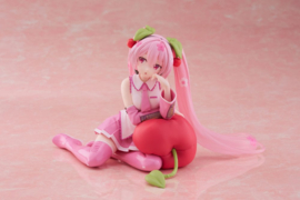 Hatsune Miku Figure Sakura Miku Cherry Cushion Desktop Cute Ver. 13 cm - Taito [Nieuw]