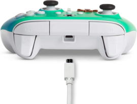 Xbox Controller Wired - Seafoam Fade (Series X & S - Xbox One) - Power A [Nieuw]