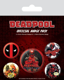 Marvel Deadpool Button Pack 5 Pack [Nieuw]