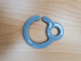 Plastic ring open kleur grijs