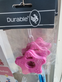 Durable bijtring sterretje kleur rose