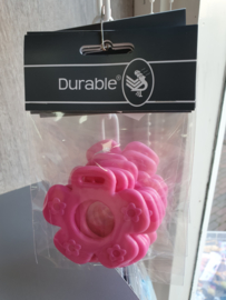 Durable bijtring bloem kleur rose