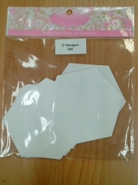 Paper piese 2'' hexagon  25 stuks