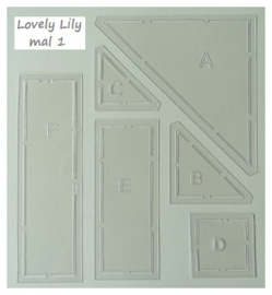 Tekenmallen voor de Lovely Lily mallen set 1