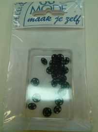 Drukknopen 7 mm zwart