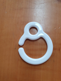 Plastic ring open kleur wit